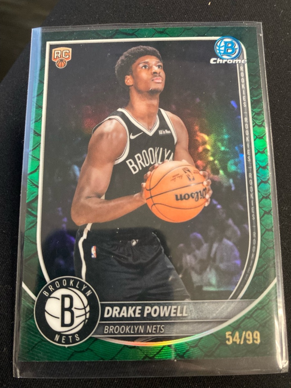 Drake Powell Rookie Card - Green Prizm Parallel